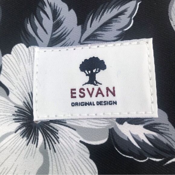 Esvan NEW Black Tropical Print Duffle Tote Beach Gym Bag - Picture 13 of 16